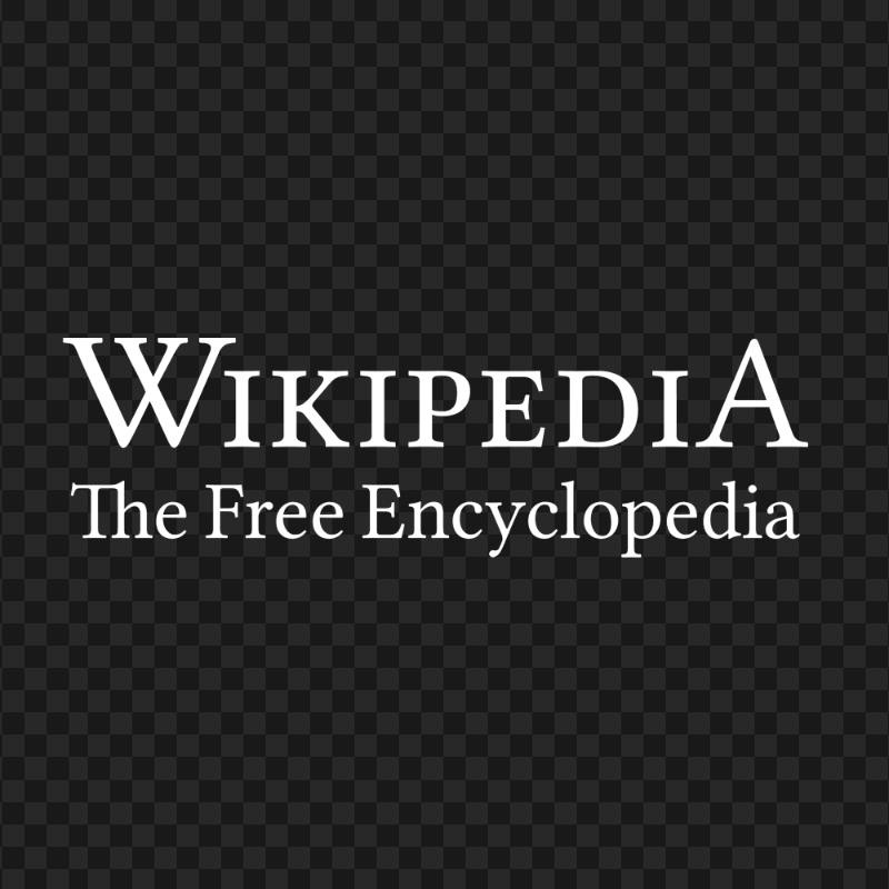 HD Wikipedia White Text Logo PNG