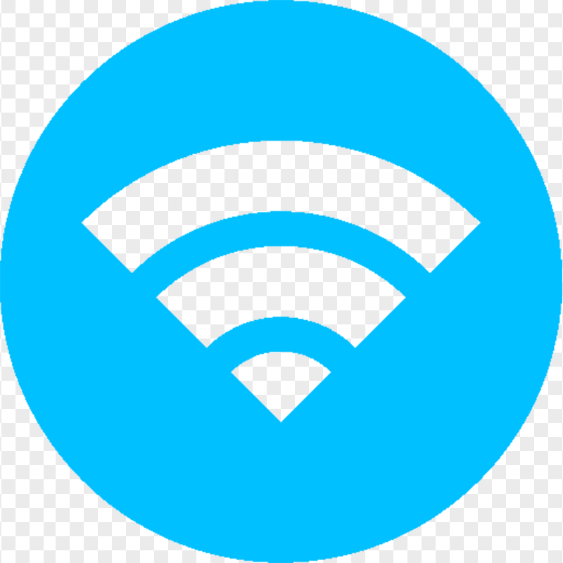 HD Wireless Wifi Round Blue Logo Icon Transparent PNG