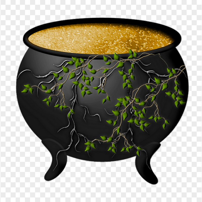 HD Witch Cauldron Pot Halloween Illustration PNG