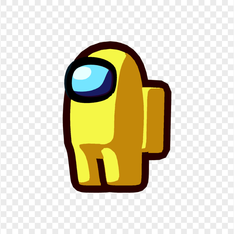 HD Yellow Among Us Character PNG