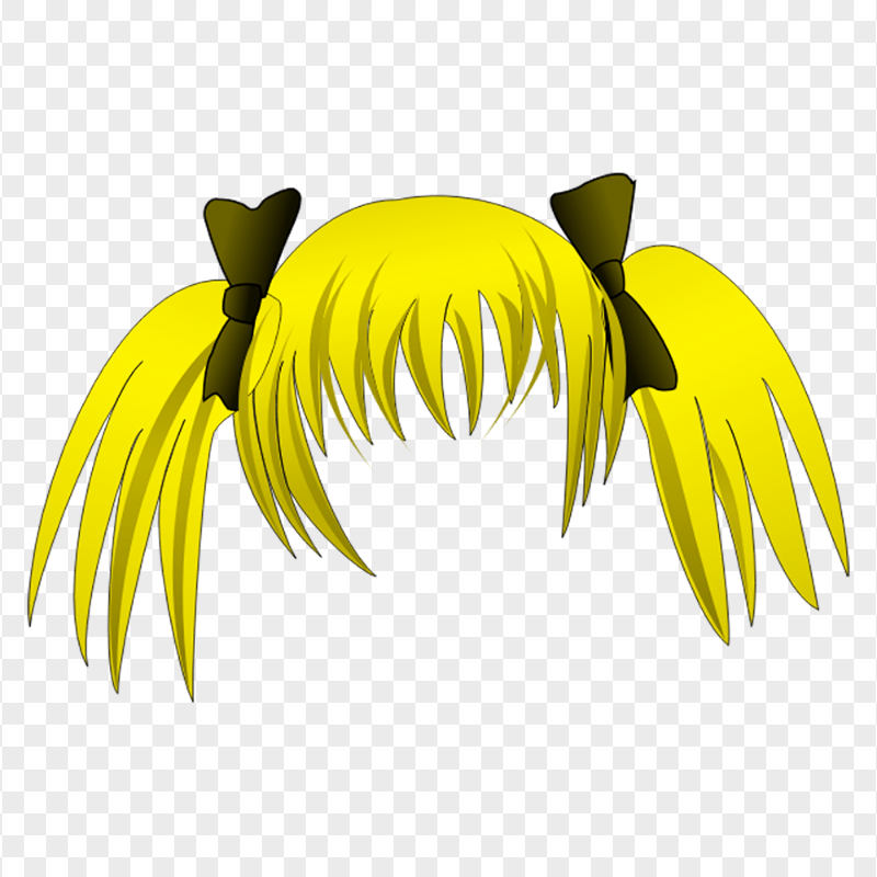 HD Yellow Anime Girl Child Hair PNG