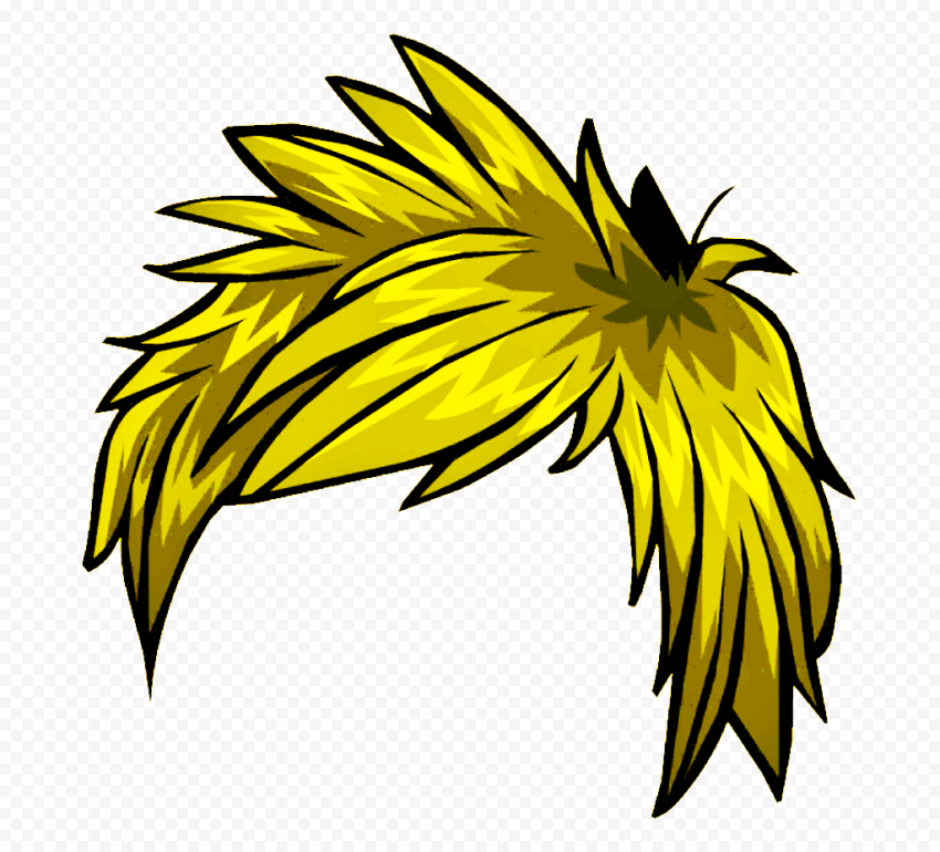HD Yellow Anime Hair Transparent Background | Citypng