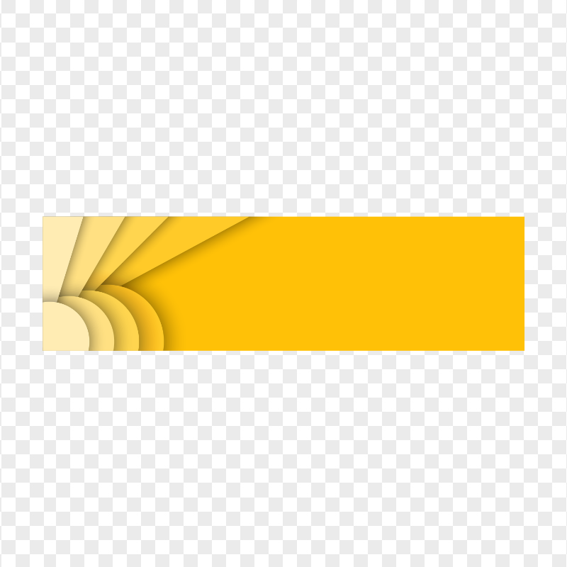 HD Yellow Banner Template Transparent PNG
