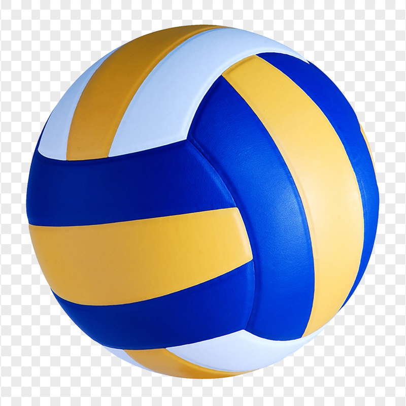 HD Yellow, Blue And White Volleyball Ball PNG