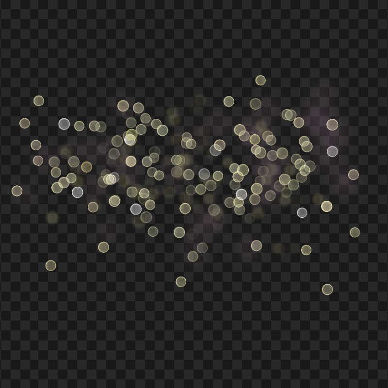 HD Yellow Bokeh Light Effect Transparent Background