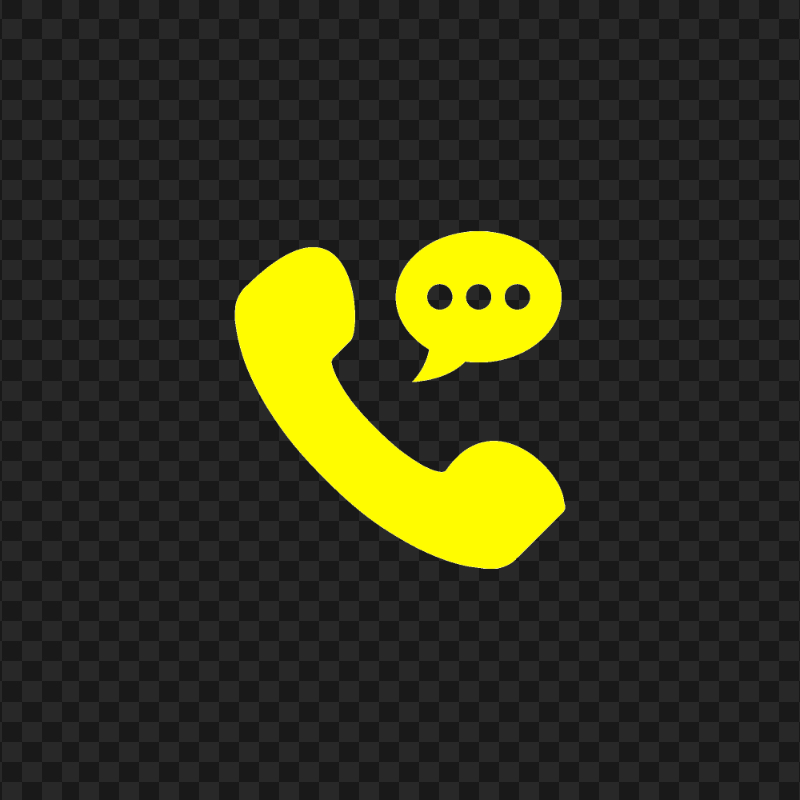 HD Yellow Connected Phone Icon Transparent PNG