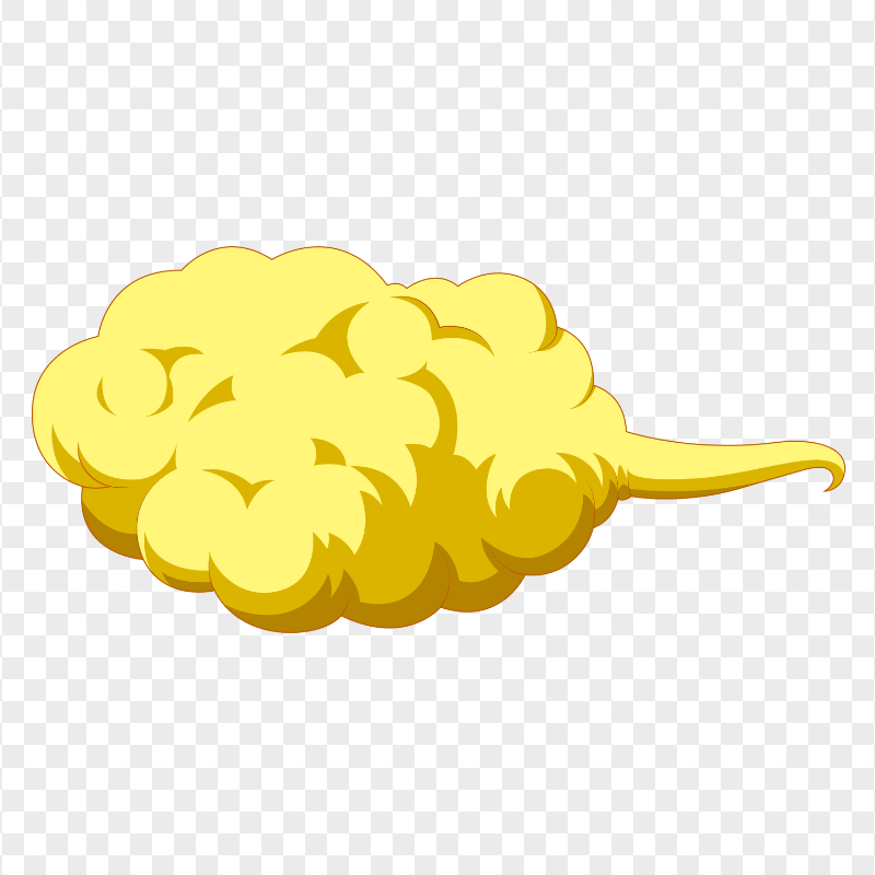 HD Yellow Dragon Ball Z Goku Cloud PNG
