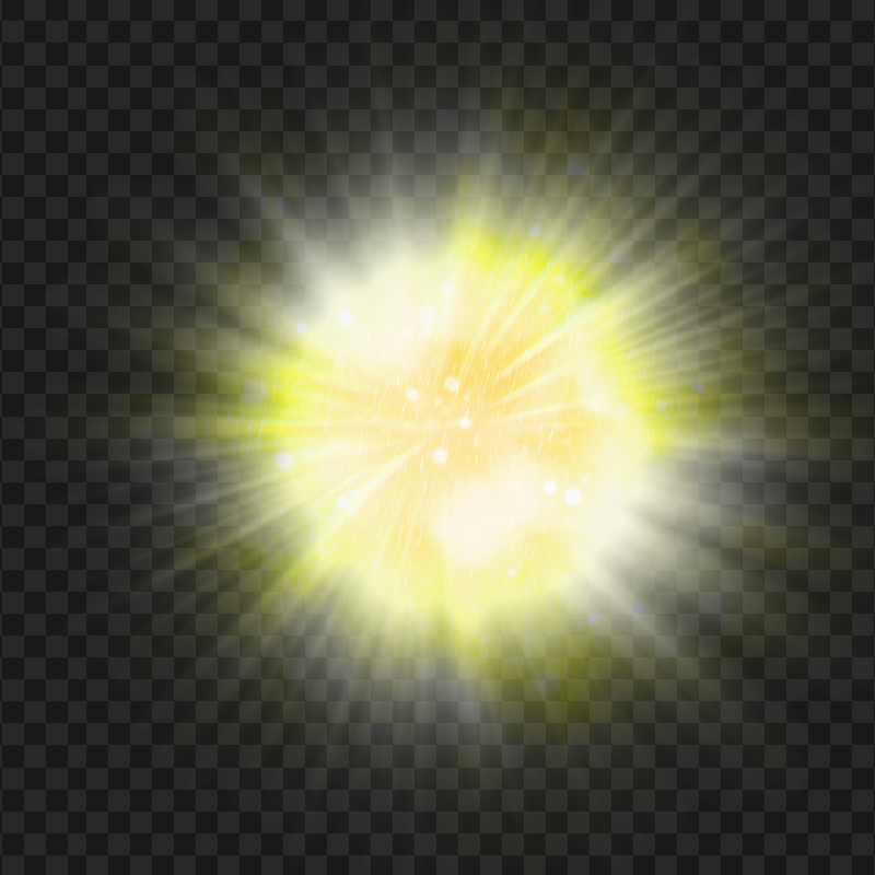 HD Yellow Glowing Light Ball PNG
