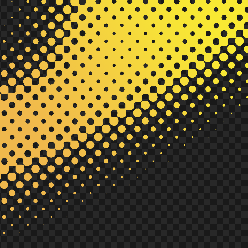 HD Yellow Gradient Halftone Corner Abstract PNG