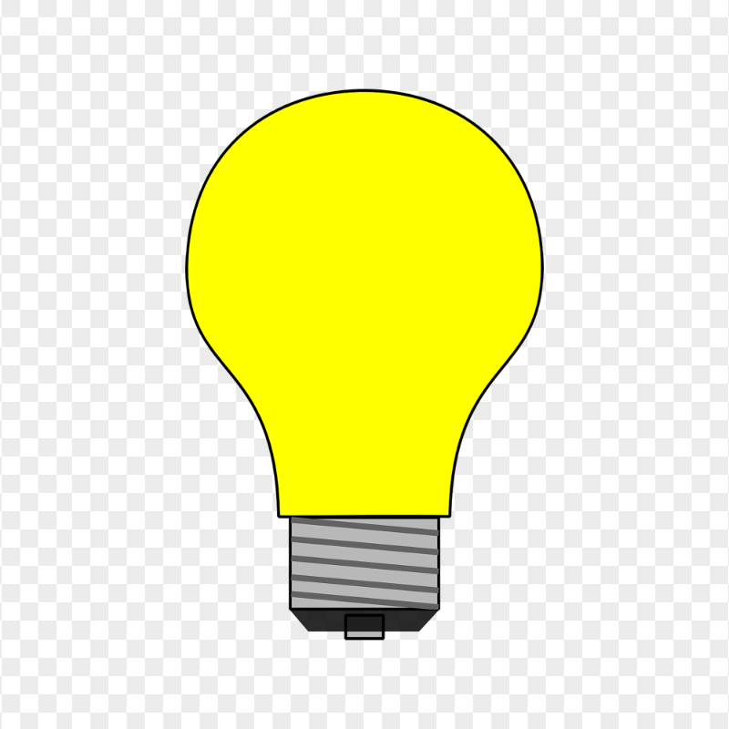 HD Yellow Light Bulb Clipart Icon PNG