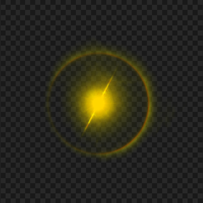 HD Yellow Luminous Circle Effect PNG