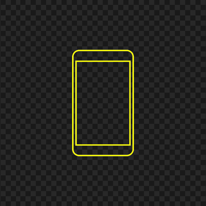 HD Yellow Outline Modern Smartphone Icon Transparent PNG