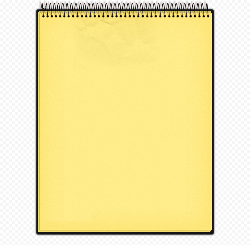 HD Yellow Paper Notebook Spiral Transparent PNG