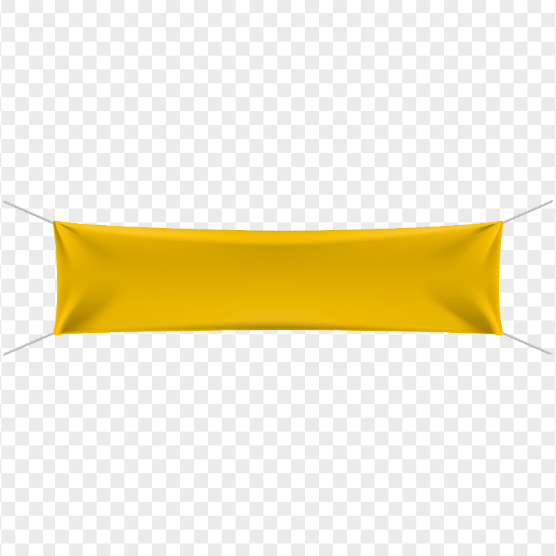 HD Yellow Realistic Hanging Banner Ribbon PNG