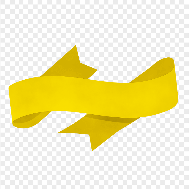 HD Yellow Ribbon Zigzag Vector PNG
