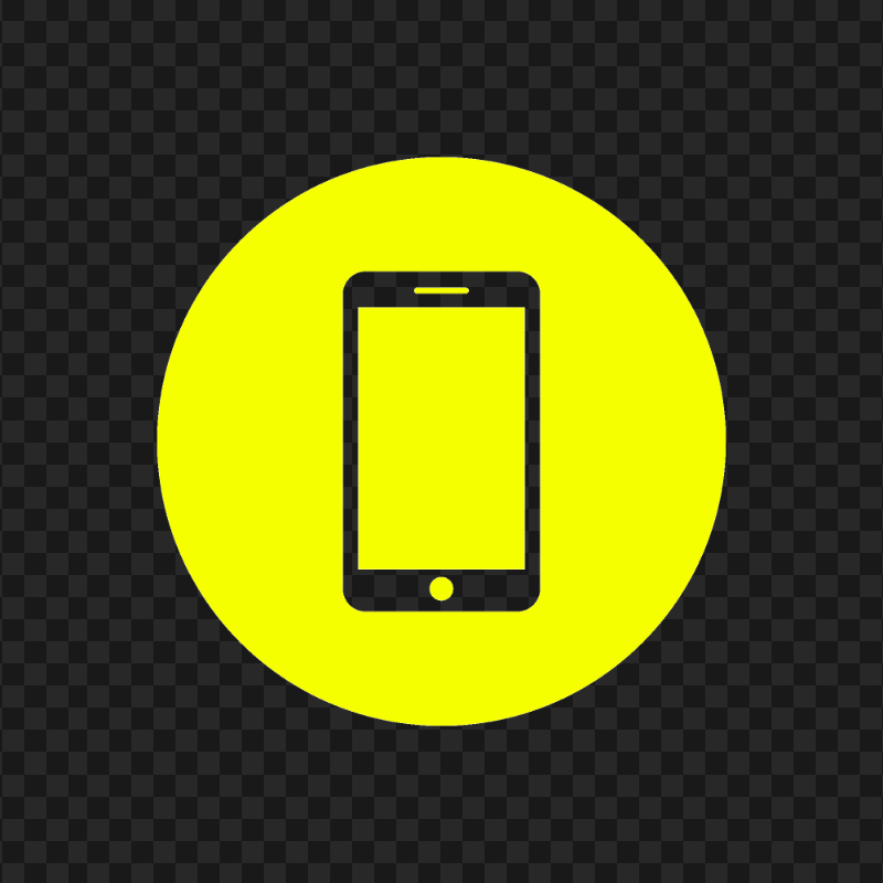 HD Yellow Round Circle Modern Smartphone Icon Transparent PNG