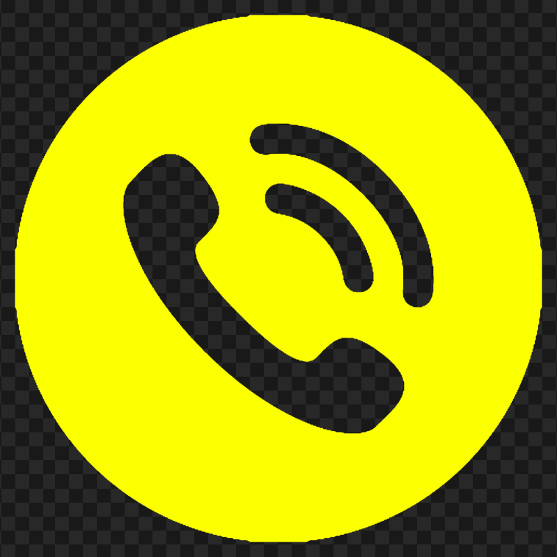 HD Yellow Round Circle Phone Icon Transparent PNG