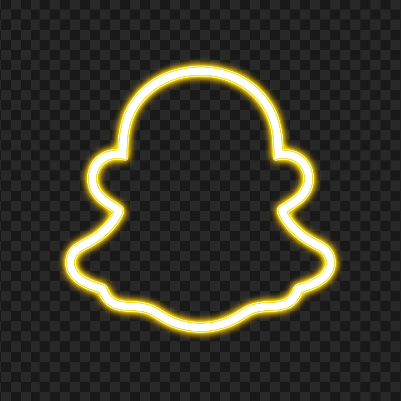 HD Yellow Snapchat Neon Logo PNG