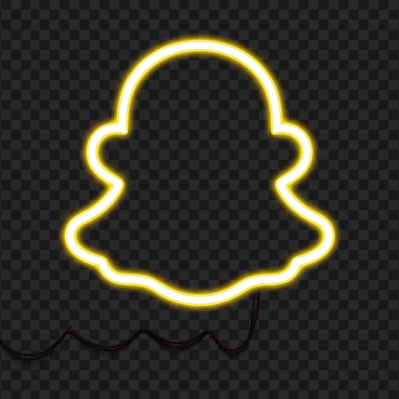 HD Yellow Snapchat Neon Logo With El Wire PNG