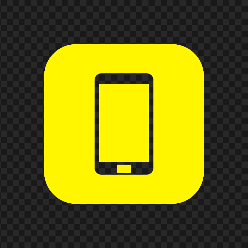 HD Yellow Square Modern Smartphone Icon Transparent PNG