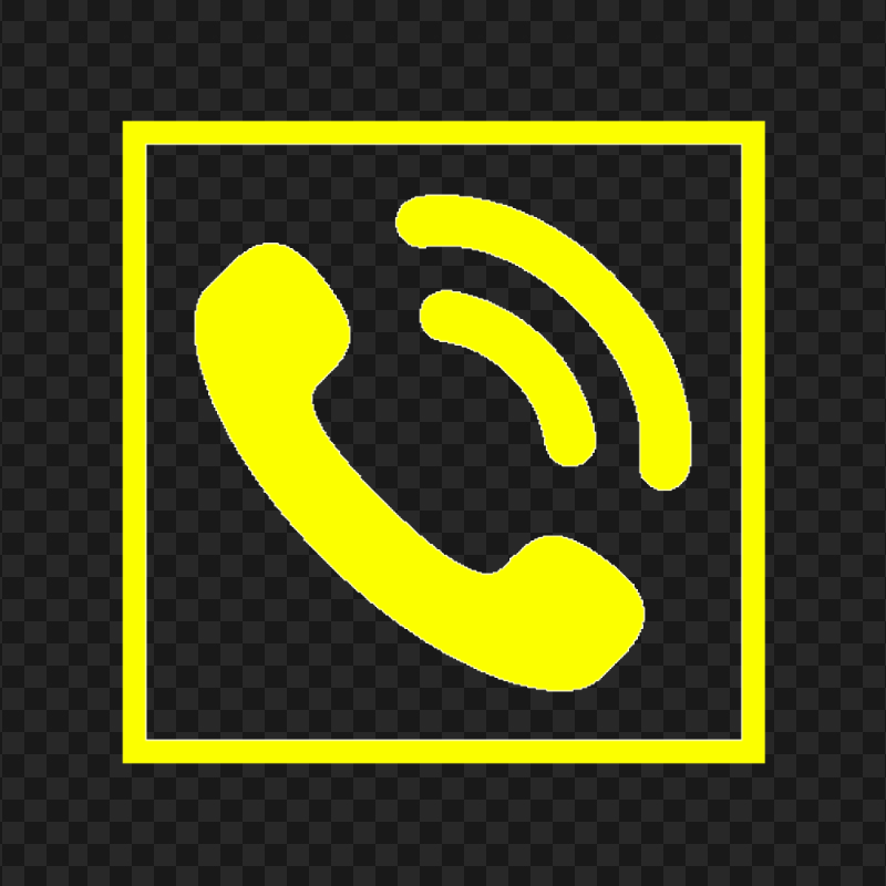 HD Yellow Square Phone Icon Transparent PNG