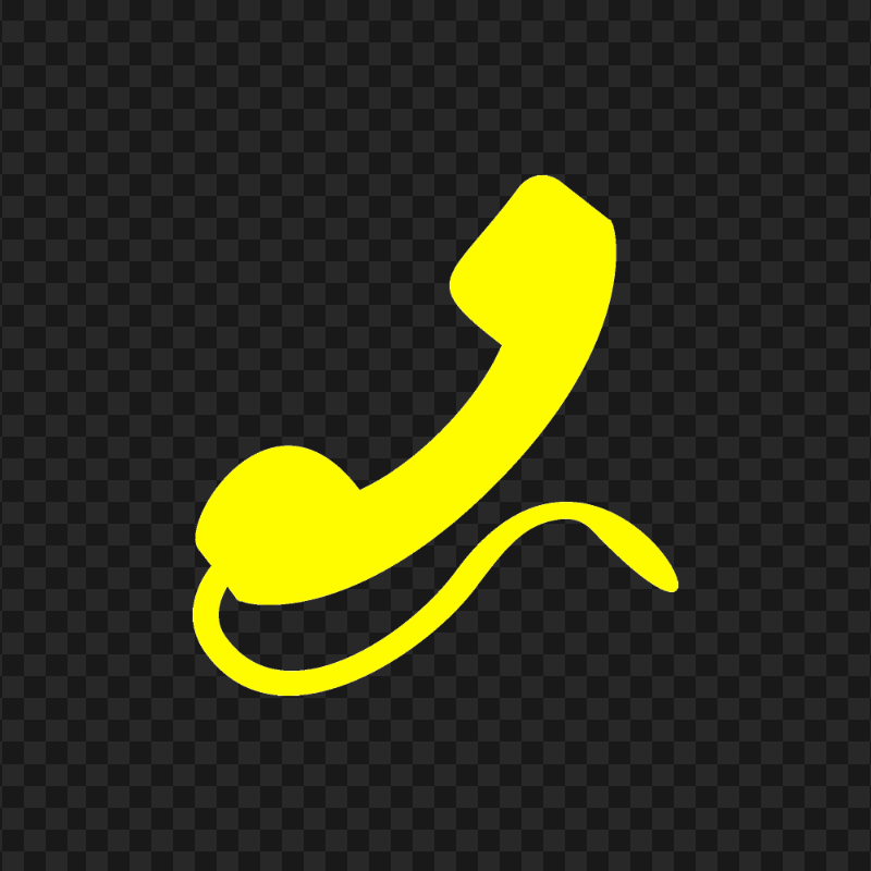 HD Yellow Traditional Phone Icon Transparent PNG