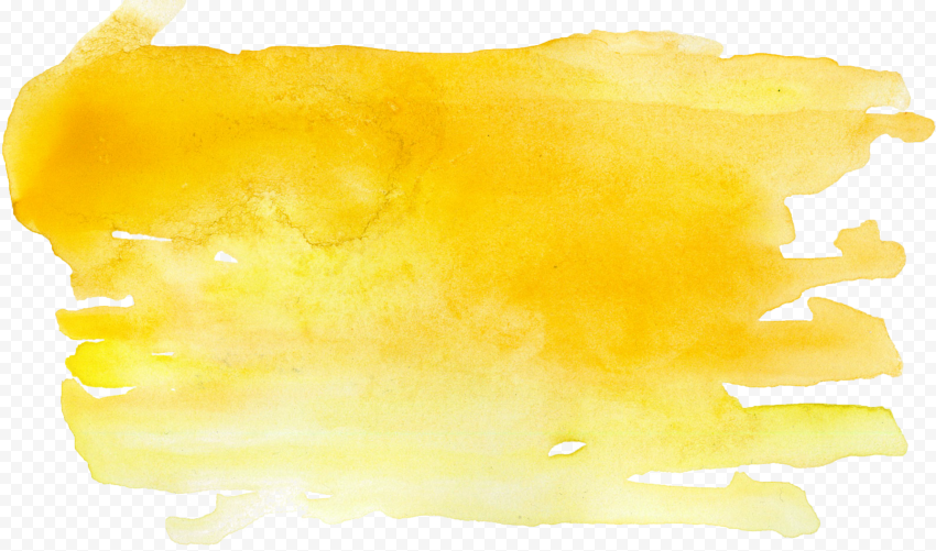 Hd Yellow Watercolor Brush Effect Png Citypng