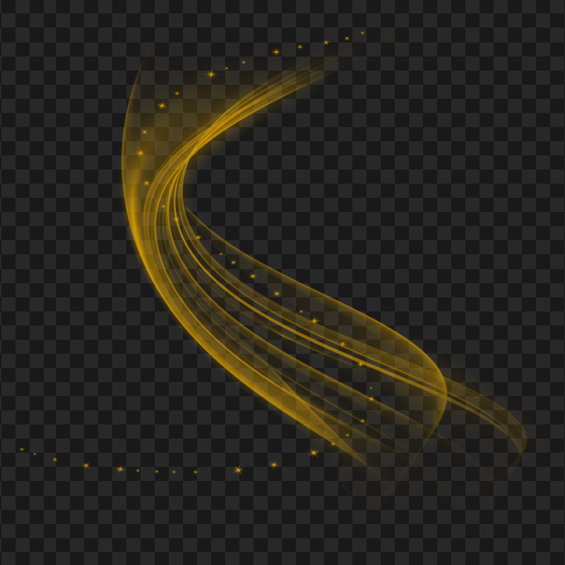 HD Yellow Wave Line Abstract PNG