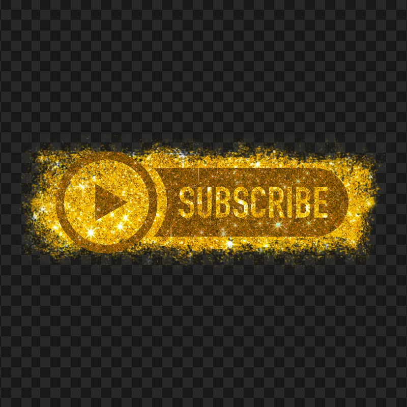 Subscribe Square Gold HD Youtube Gold Subscribe Button With Bell PNG | Citypng