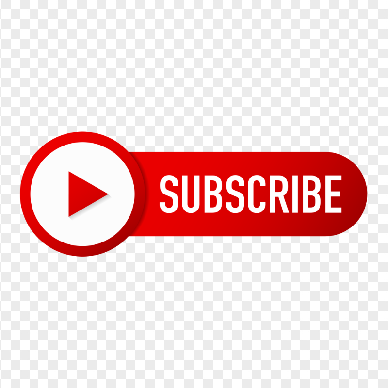 HD Youtube Subscribe Red Button With Play Icon PNG