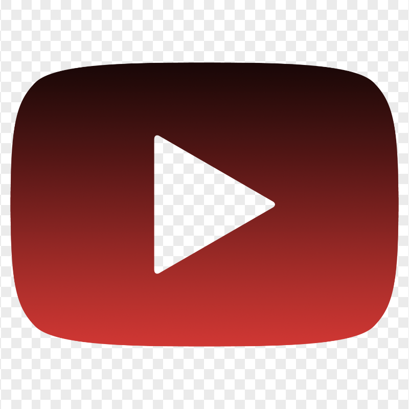 HD Youtube YT Black & Red Outline Logo Symbol Sign Icon PNG