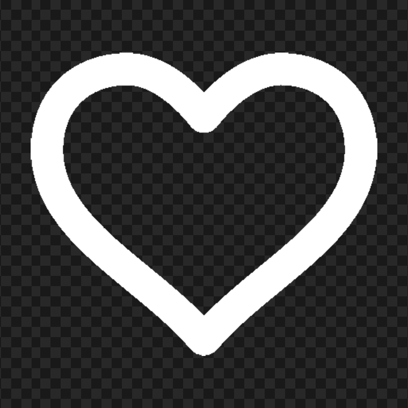 Heart White Button Icon PNG IMG