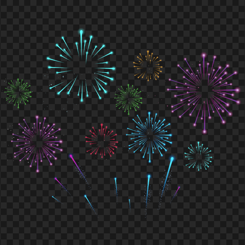 Holiday Birthday Celebration Fireworks FREE PNG