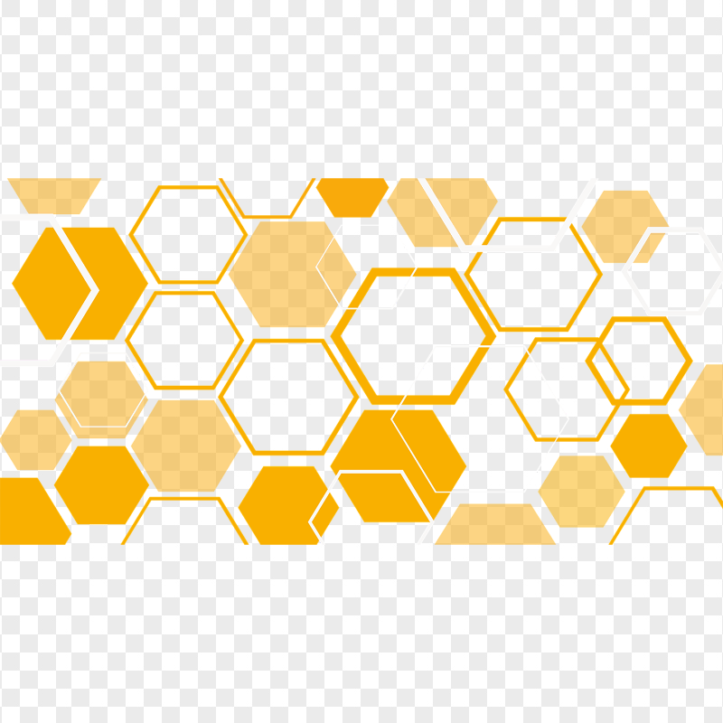 Honeycomb Orange & White Abstract Background PNG