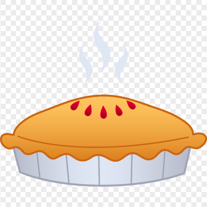 Hot Pumpkin Pie Tart Cartoon Vector