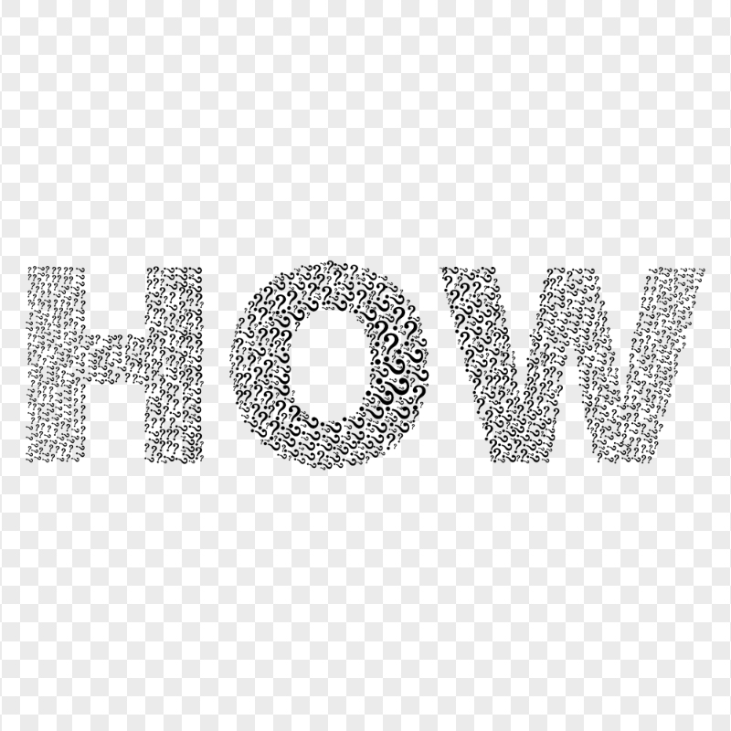 How Black Word Typography PNG