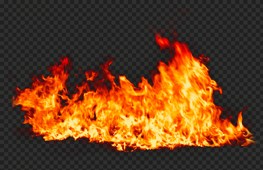 Huge Hot Real Flames Fire PNG Image
