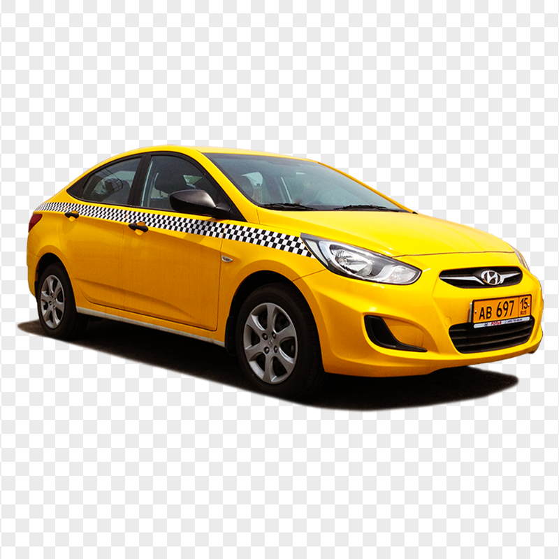 Hyundai Taxi Cab Car Transparent Background