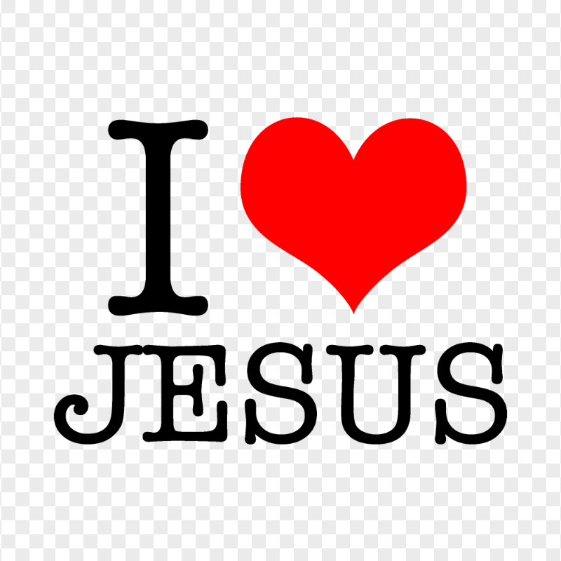 I Love Jesus Signage Transparent Background