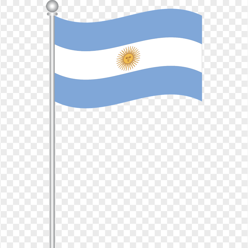 Illustration Argentina Flag Pole PNG