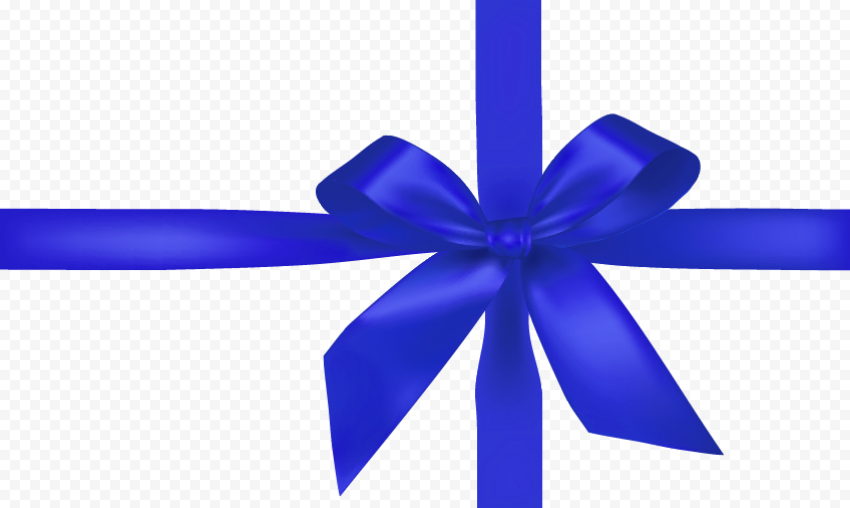 Illustration Blue Cross Gift Ribbon Tie Bow