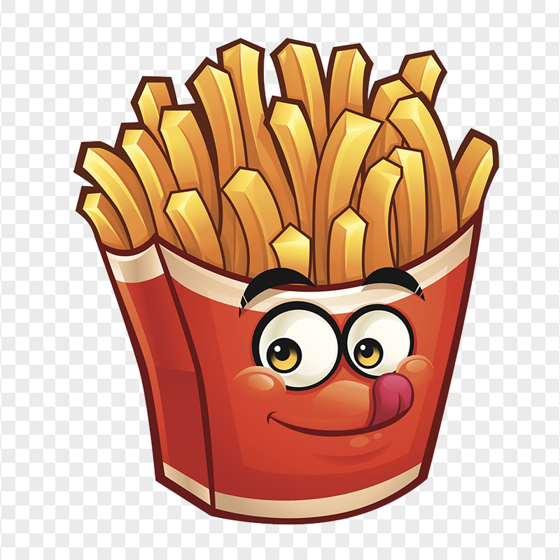 Illustration Cartoon French Fries Cup Character