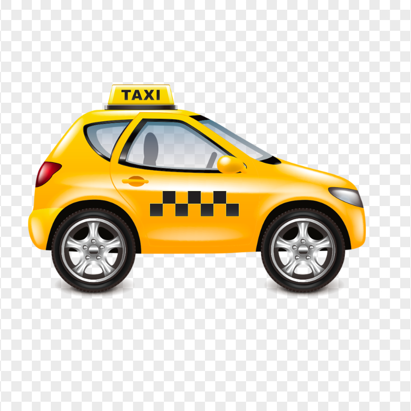 Illustration Cartoon SUV Cab Taxi PNG
