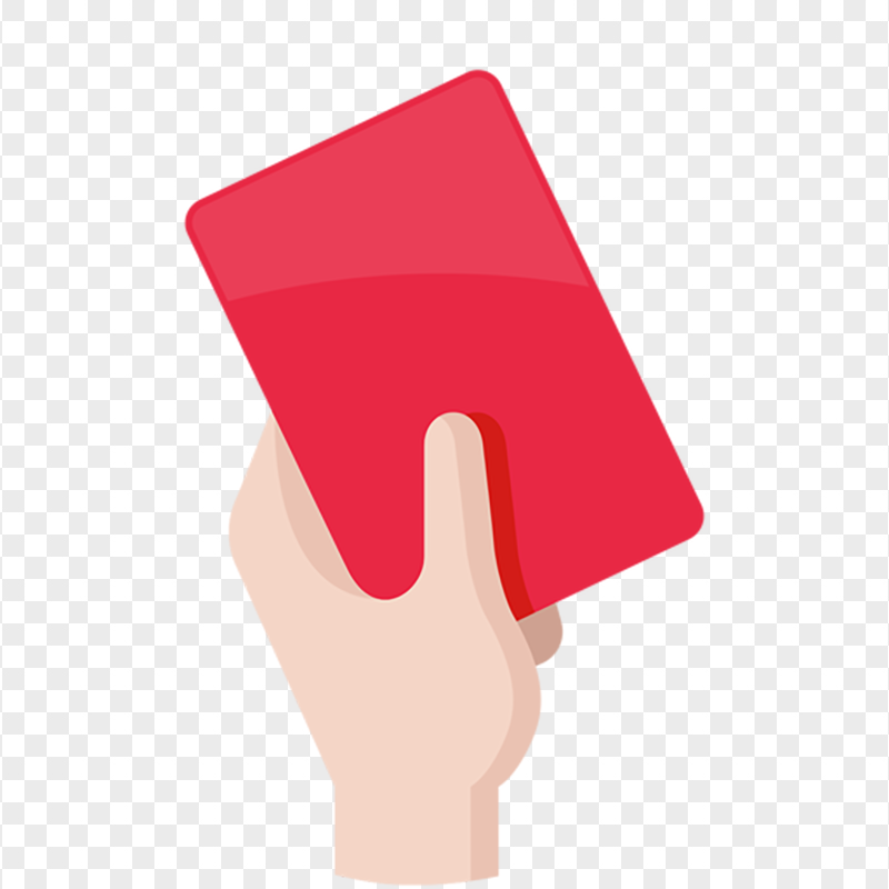 Illustration Hand Holding Red Card Icon