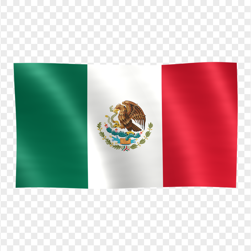 Illustration Mexico Waving Flag PNG