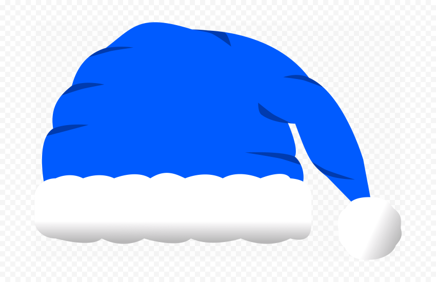 Illustration Of Blue Santa Christmas Hat Cap HD PNG