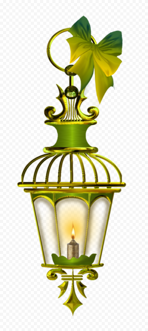 Illustration Of Green Candle Lantern