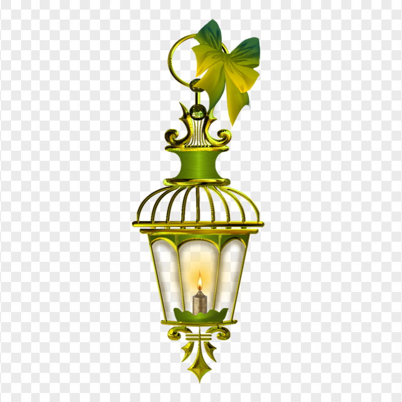 Illustration Of Green Candle Lantern