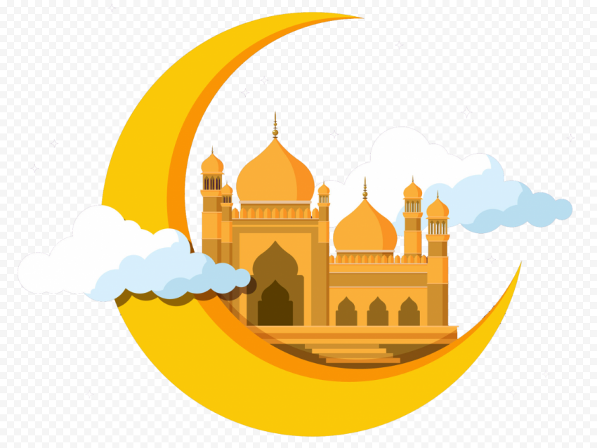 Illustration Ramadan Mosque Moon Icon