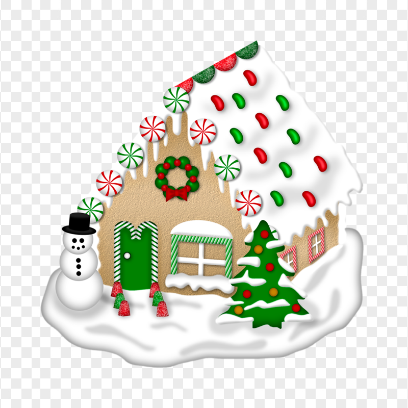 Illustration Snowy Winter House Christmas Period PNG